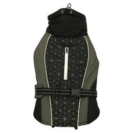 Produktbild von Duvo+ Hundemantel Hi Vis Casual wasserabweisend Polyester schwarz grau Größe XS - 1 Stk.