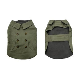 Duvo+ Hundemantel Trench Coat Fleece Grün Größe L 60cm - 1 Stk. – Bild 1 von 2