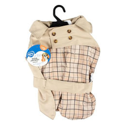 Duvo+ Hundemantel Trenchcoat Beige Tweed Größe M - 1 Stk. – Bild 1 von 2