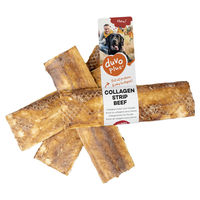 Produktbild von Duvo+ Hundesnack chew! Kollagenstreifen Rind und Huhn Monoprotein ohne Zucker für Junior Hunde 32 g