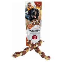 Produktbild von Duvo+ Hundesnack Chew Twist n Roll Twisters Rind Größe L 25 cm getreidefrei glutenfrei ohne Zucker