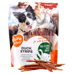 Produktbild von Duvo+ Hundesnack Enten Strips Trockenfleisch getreidefrei und glutenfrei 400 g
