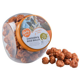 Duvo+ Hundesnack Huhn & Reis Bälle glutenfrei ohne Zucker mit hohem Fleischanteil 500 g – Bild 1 von 1