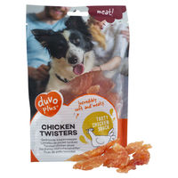 Produktbild von Duvo+ Hundesnack Huhn Twisters getreidefrei und glutenfrei mit hohem Fleischanteil 80 g