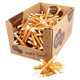 Produktbild von Duvo+ Hundesnack Rindshaut und Huhn Sticks getreidefrei und glutenfrei