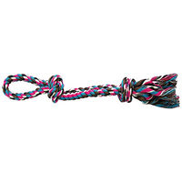 Produktbild von Duvo+ Hundespielzeug aus Baumwolle mit 2 Knoten und Schlinge zur Zahnpflege