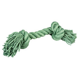 Duvo+ Hundespielzeug aus Baumwollseil mit 2 Knoten in Grün 40 x 12 x 8 cm – Bild 1 von 2