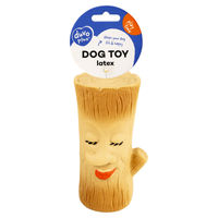 Produktbild von Duvo+ Hundespielzeug Baumstamm aus Latex mit Quietscher in Gelb und Beige