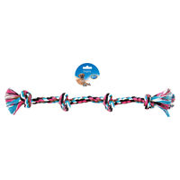 Produktbild von Duvo+ Hundespielzeug Baumwoll-Seil mit 4 Knoten in Bunt 55 cm