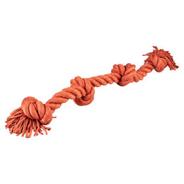 Produktbild von Duvo+ Hundespielzeug Baumwollseil mit 4 Knoten in Rot und Orange 74 x 12 x 8cm