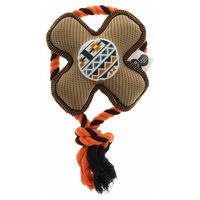 Produktbild von Duvo+ Hundespielzeug Bohemian Kreuz Quietschspielzeug aus Polyester in Braun und Bunt 30x15 cm
