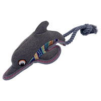 Produktbild von Duvo+ Hundespielzeug Canvas Delphin mit Seil Grau aus Polyester für alle Größen und Altersstufen - 1 Stk.