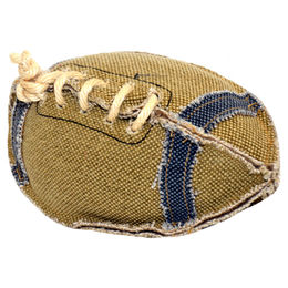 Duvo+ Hundespielzeug Canvas Football aus Stoff in Grün Rot Beige - 1 Stk. – Bild 1 von 4