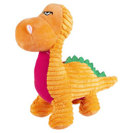 Duvo+ Hundespielzeug Dino Tsintaosaurus Plüsch Cord Orange – Bild 1 von 4