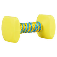 Produktbild von Duvo+ Hundespielzeug Dumbbell Kauspielzeug mit Seil Blau Gelb 17 x 8 cm