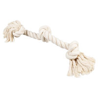 Produktbild von Duvo+ Hundespielzeug ECO Baumwollseil mit 3 Knoten weiß 52 cm