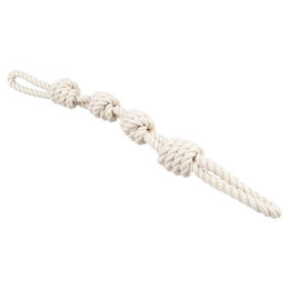 Produktbild von Duvo+ Hundespielzeug ECO Baumwollseil mit 4 Knoten weiß 53 cm