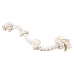 Duvo+ Hundespielzeug ECO Baumwollseil mit 4 Knoten weiß 70 cm – Bild 1 von 2