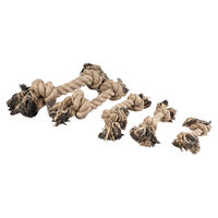 Produktbild von Duvo+ Hundespielzeug Flossy Seil mit 2 Knoten aus Baumwolle Braun Größe XS zur Zahnpflege