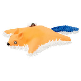 Produktbild von Duvo+ Hundespielzeug Flughörnchen aus Plüsch und Latex in Orange und Blau