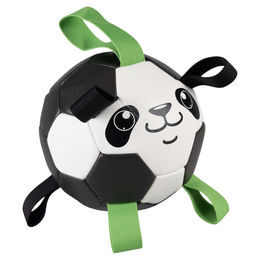 Duvo+ Hundespielzeug Fußball Panda aus Kunstleder in Schwarz/Weiß mit Pumpe 15 cm – Bild 1 von 1
