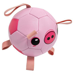 Duvo+ Hundespielzeug Fußball Piggy Rosa aus Kunstleder – Bild 1 von 5