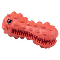Produktbild von Duvo+ Hundespielzeug Griplay Dino-Kopf rotes Gummi-Quietschspielzeug 16 x 7 x 7 cm