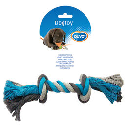 Produktbild von Duvo+ Hundespielzeug Knot aus Baumwolle Grau/Blau 26 cm