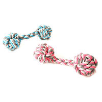 Produktbild von Duvo+ Hundespielzeug Knot Baumwolle Hantel-Seil bunt blau rosa 40cm