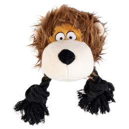 Duvo+ Hundespielzeug Plüsch Wildlife Löwe mit Seil braun – Bild 1 von 1