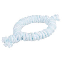 Produktbild von Duvo+ Hundespielzeug Puppy Soft Seil Ring blau/weiß zur Zahnpflege für Welpen