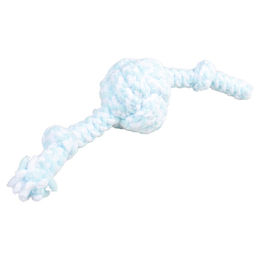 Produktbild von Duvo+ Hundespielzeug Puppy Soft Seilball Blau Weiß für Welpen zur Zahnpflege