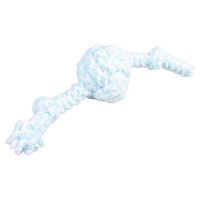 Produktbild von Duvo+ Hundespielzeug Puppy Soft Seilball Blau Weiß für Welpen zur Zahnpflege