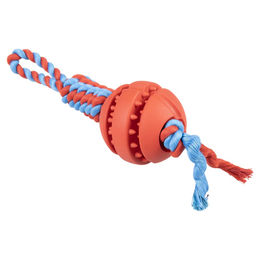 Produktbild von Duvo+ Hundespielzeug Rubrop Zerrseil mit Ball Rot 33 x 8 x 8 cm