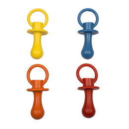 Duvo+ Hundespielzeug Schnuller aus Gummi mit Quietschfunktion Mini in Rot oder Bunt – Bild 1 von 2