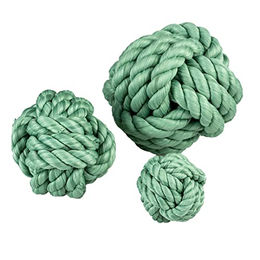 Duvo+ Hundespielzeug Seil aus Sweater Ball S Grün – Bild 1 von 3
