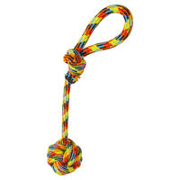 Produktbild von Duvo+ Hundespielzeug Seil mit Ball und Schlaufe aus Baumwolle Beach 54 cm - 54 cm