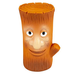 Duvo+ Hundespielzeug Smarty Baumstamm aus Latex mit Quietschefunktion 7 x 7 x 14 cm Orange – Bild 1 von 2