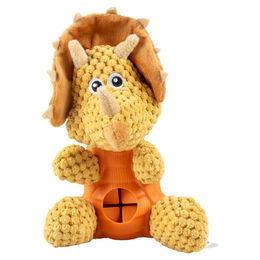 Duvo+ Hundespielzeug Triceratops Snackspender aus Plüsch und Gummi Mehrfarbig – Bild 1 von 4