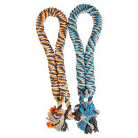 Produktbild von Duvo+ Hundespielzeug Verdrehtes Baumwollseil mit Knoten Blau/Orange Ø 4,4 cm - 120 cm