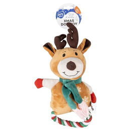 Duvo+ Hundespielzeug Xmas Plüsch Rentier mit Schlaufe braun – Bild 1 von 1