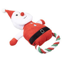 Produktbild von Duvo+ Hundespielzeug Xmas Plüsch Weihnachtsmann mit Schlaufe rot