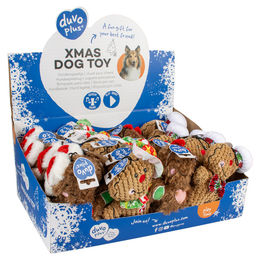 Duvo+ Hundespielzeug Xmas Plüsch Lebkuchenmänner mit Quietscher – Bild 1 von 3