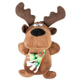 Duvo+ Hundespielzeug Xmas Plüsch Rentier braun für alle Hunde und Altersstufen – Bild 1 von 5
