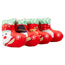 Duvo+ Hundespielzeug Xmas Socke aus Plüsch in Rot für alle Altersstufen – Bild 1 von 4