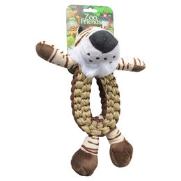Duvo+ Hundespielzeug Zoo Friends Tim Tiger Ring aus Plüsch braun - 1 Stk. – Bild 1 von 4