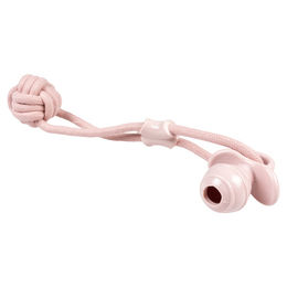 Produktbild von Duvo+ Hundespielzeug Zugring mit Gummischnuller aus Baumwolle Rosa