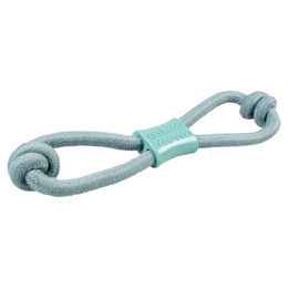 Produktbild von Duvo+ Hundespielzeug Zugring mit Knoten und Gummi Blau