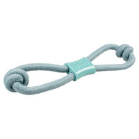 Produktbild von Duvo+ Hundespielzeug Zugring mit Knoten und Gummi Blau