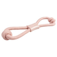 Produktbild von Duvo+ Hundespielzeug Zugring mit Knoten und Gummi in Rosa